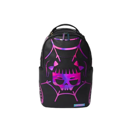 SPRAYGROUND Рюкзак из веганской кожи унисекс черный и фиолетовый