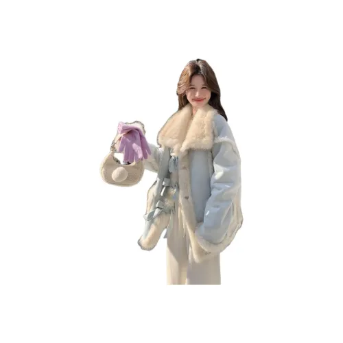 Vintage Cars Бархат Feel Пальто Женские