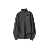 [Мягкая кожа-дружелюбный] Темно-серый (T карман, милый дизайн с питомцем, логотип на груди)