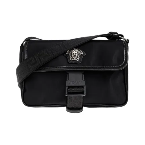 VERSACE La Medusa Полиамид Сумка через плечо Мини Мужская Черная
