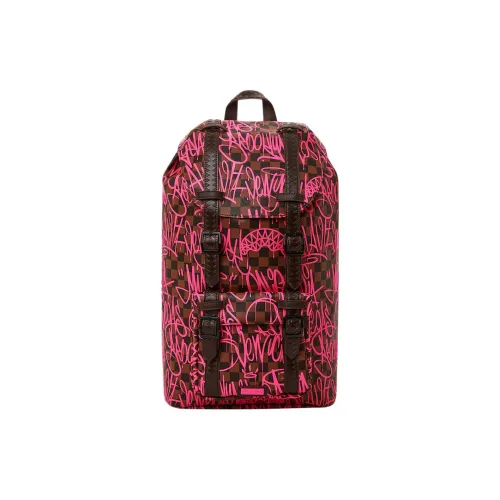 SPRAYGROUND Рюкзак из искусственной кожи унисекс розовый и темно-коричневый