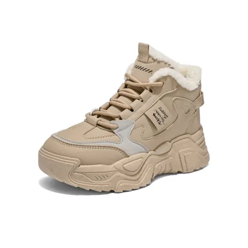 JETRAM Легкий визуально увеличивает рост Термический MID Топ Толстая подошва Кроссовки Женские