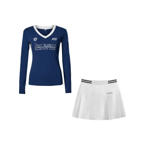 Kawasaki Small Waist Series Бадминтон Джерси Женские Черный Золотой