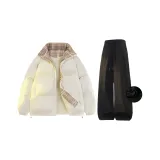 Абрикосовое пальто + черные штаны [с флисовой подкладкой]