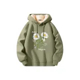 Серый, горошек, зеленый (Y, двойная хризантема, белый)