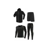 Флисовая подкладка, черный, зеленый, набор из 4 предметов (только плотно прилегающая одежда, наборы с флисовой подкладкой)