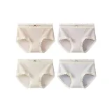 [Тип A Малыш Хлопок 10A Антибактериальный] Молочный Кофейный + Пыльно-Розовый + Свежий Зеленый + Светло-Белый Серый