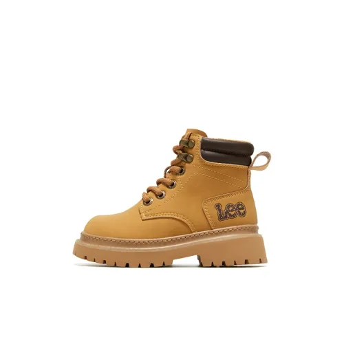 LEE KIDS Термический Износостойкий Противоскользящий Анти-KICK Высокий Топ Кожаные Ботинки для Детей