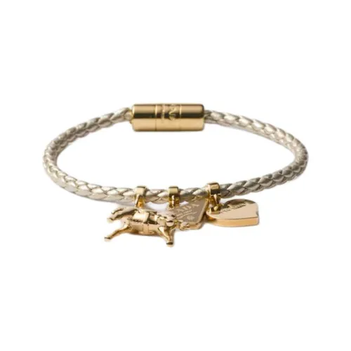 PRADA Кожа Браслеты Женские Светло-желтый Медный