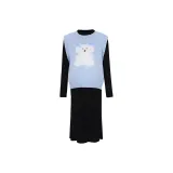 Синий жилет + базовый слой + юбка