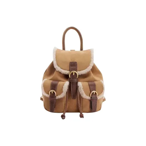 DIFFERENT FACES Замша Рюкзак Стандартный Женский Хаки