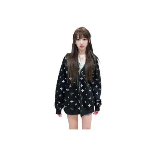 Cotton Gene Черный Женский Свитшот