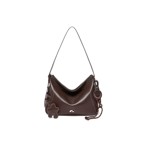 Narandu Коровья кожа Сумка на плечо Большая Женская Cold Brew Кофе Молочный коктейль Белый Полночь Черный