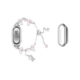 Розовый Белый Бабочка Ромб + Серебряный Одиночный Ромб Чехол