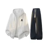 Белый, серый + черный, K [с флисовой подкладкой, улучшенный]