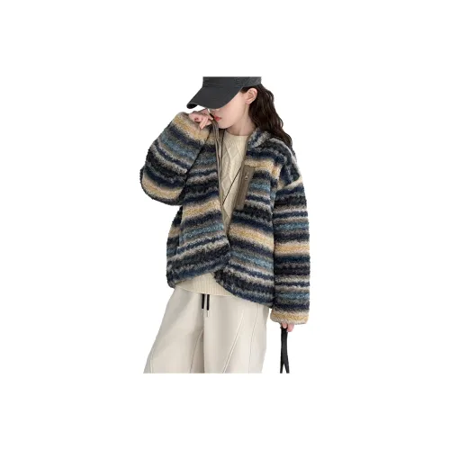 PLANDOO Синий Полосатый Пальто KIDS Утеплённые куртки