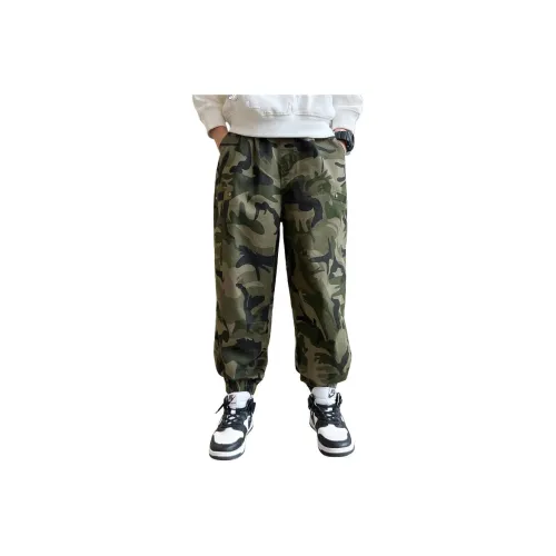 Phytoco Зеленые камуфляжные штаны с флисовой подкладкой для детей