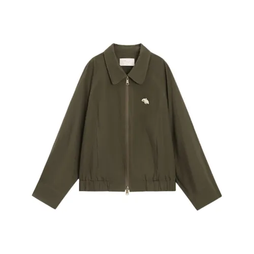 PIANDUAN Армейский зеленый Женский Куртка