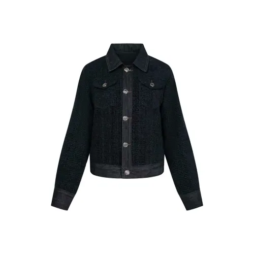 FPMZ Темно-синий женский джинсовые куртки