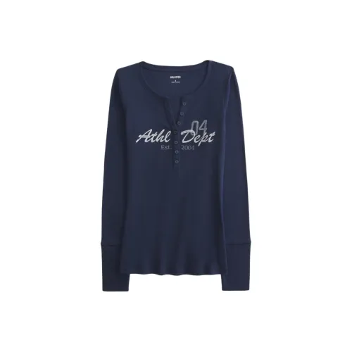 Hollister Морской Синий Женские T-Рубашки