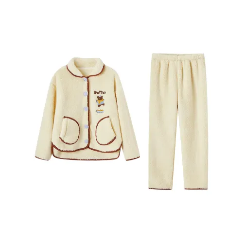 PJOCLOCK Масло Медвежонок Женские Пижамные комплекты