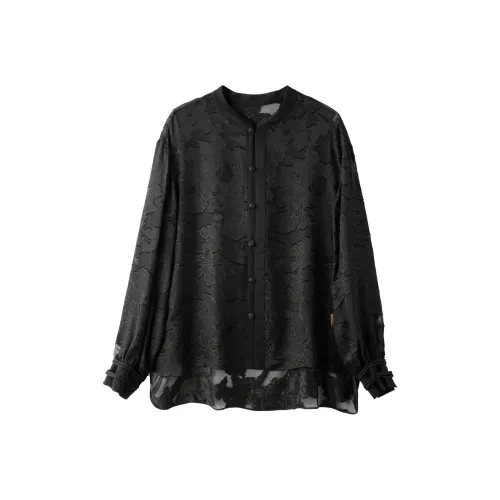 ZHEXI Черные Женские Рубашки