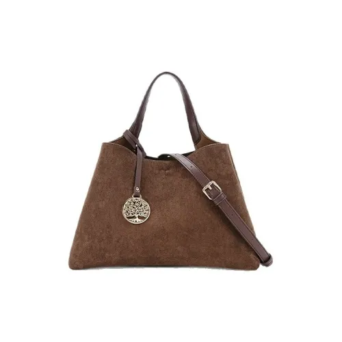 MINLUBAOLUO ПУ (полиуретан) Сумка Стандартная Женская Темно-Коричневая