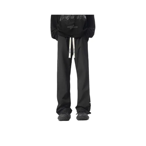 WUHA CREW Black Unisex Cargo Pants WUHA CREW Черные Унисекс Карго Брюки