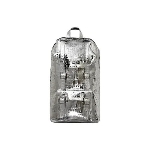 SPRAYGROUND Полиуретан Рюкзак Унисекс Серебряный