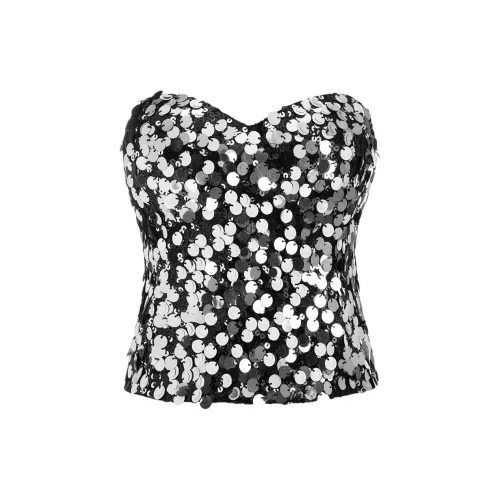 AIVEI Ярко-серый Женский топ без бретелек