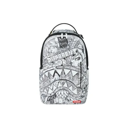 SPRAYGROUND Рюкзак из искусственной кожи унисекс черный и белый