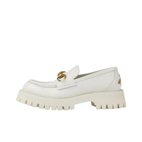 GUCCI Лоферы с пряжкой Horsebit белые для женщин