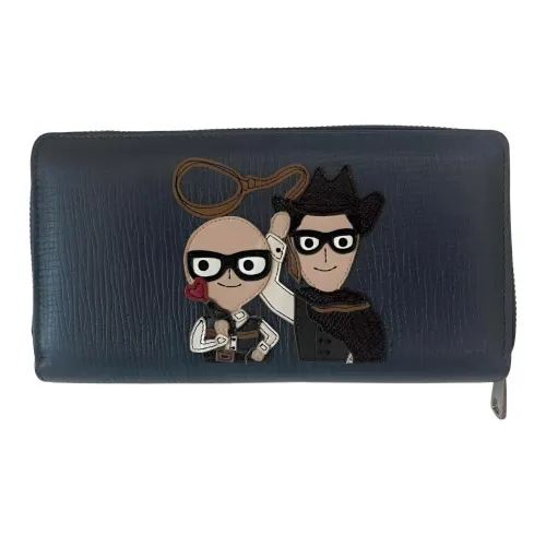 Dolce Gabbana Кошелек из коровьей кожи унисекс бирюзовый