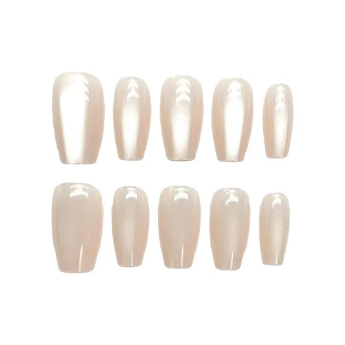 Suiyiie Полуручная искусственная ногтевая пластина Короткий ЛЕД Кошачий глаз Однотонный Стиль Instagram