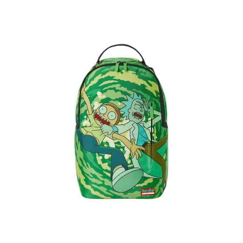 SPRAYGROUND Rick Morty Коллаборация Полиэстер Рюкзак Унисекс Зелёный