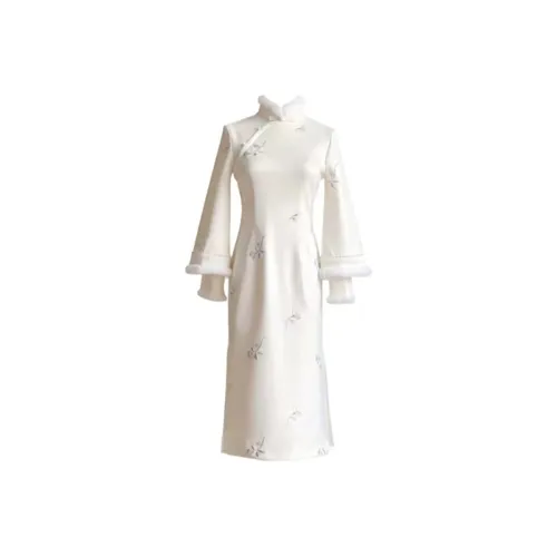 MOONCORE Длинное платье с длинными рукавами женское