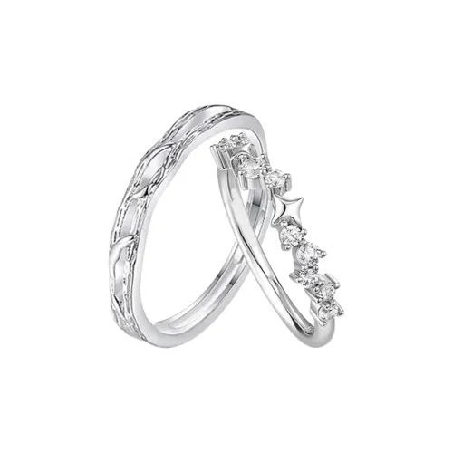 QUIET LOVE Искусственный топаз кольца унисекс