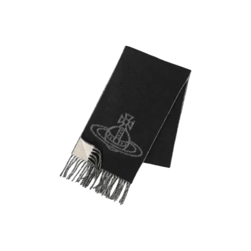 Vivienne Westwood Wool Knit Шарфы Унисекс Черный Серый