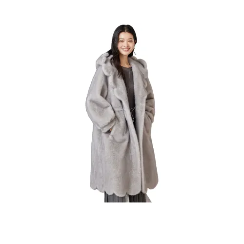 SHOUWANG Серый Женские Меховые изделия