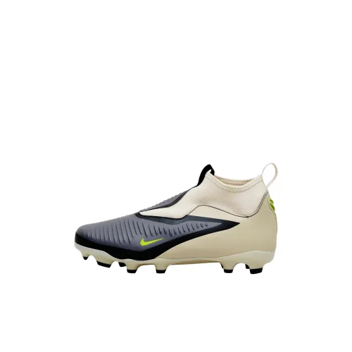 Nike Jr. Phantom 6 Устойчивые к истиранию Высокие Детские Футбольные Бутсы Черные