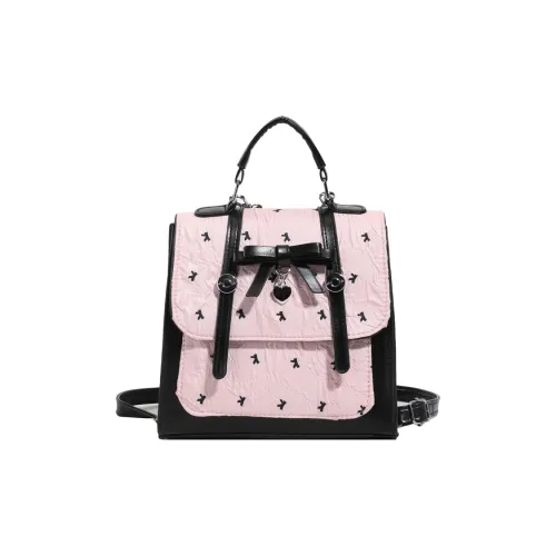 TAIGENU ПУ (полиуретан) Рюкзак Женские Черный Экрю Розовый