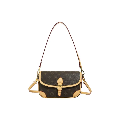 morellybear ПУ (полиуретан) Сумка через плечо Сумка на плечо Женская Кофейного цвета