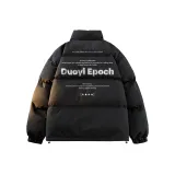 Чёрный хлопковый пуховик