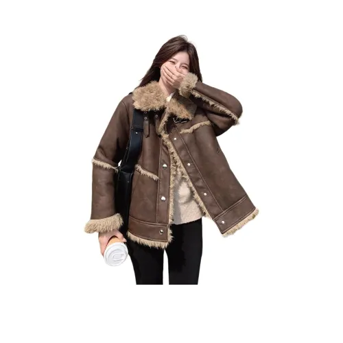 Vintage Cars Бархат Feel Пальто Женские