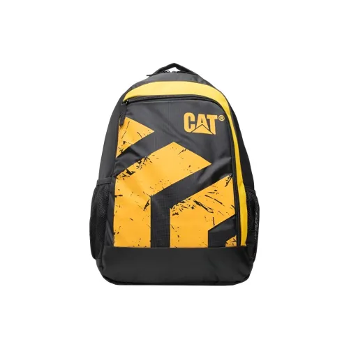 CAT Polyester Backpack Unisex Black Yellow CAT Полиэстер Рюкзак Унисекс Черный и Желтый