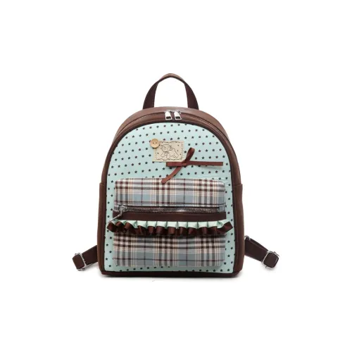 Miss Angel ПУ (полиуретан) Рюкзак Маленький размер Большой Рекомендуемый размер Женские Коричнево-зеленый