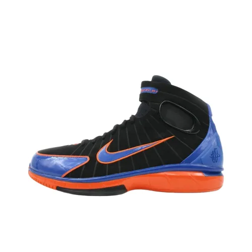 Nike Air Zoom Huarache 2K4 Винтажные баскетбольные кроссовки Унисекс Черный Синий Оранжевый