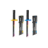 Двойное лезвие Edge [Электрический синий + Янтарно-оранжевый] Спрей Искра Свет Лезвие