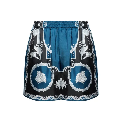 VERSACE Темно-синие мужские повседневные шорты