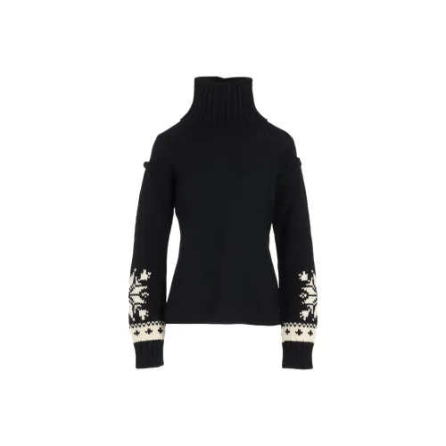 Yohji Yamamoto Femme FW25 WOOL INTERLOCK SNOW PATTERN HIGH NECK PO Knitwear Women's